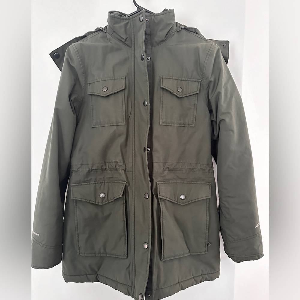 Eddie Bauer Weatheredge Waterproof Faux Fur Hooded Full Zip Parka